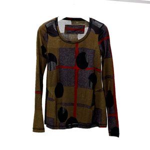 Rundholz Long Sleeve Sheer Polka Dot Top